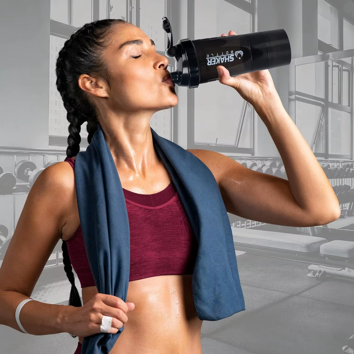 16OZ All-in-One Sports Shaker - Leak-Proof & Versatile